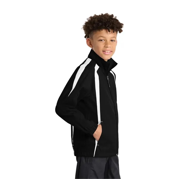 Sport-Tek Youth Colorblock Raglan Jacket. - Sport-Tek Youth Colorblock Raglan Jacket. - Image 7 of 24