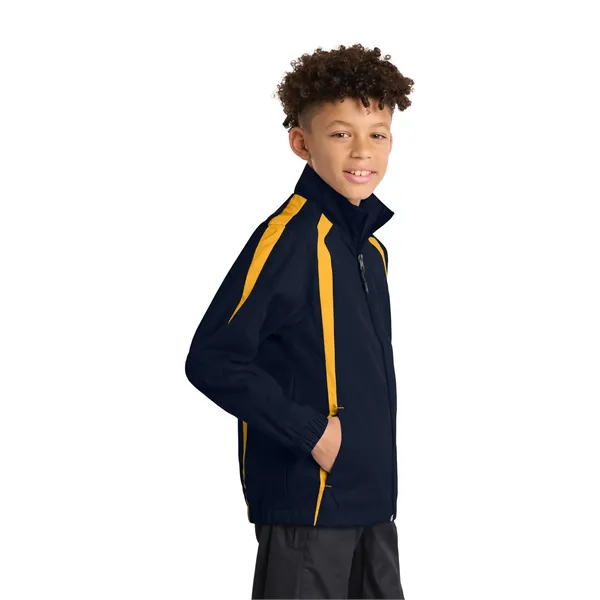 Sport-Tek Youth Colorblock Raglan Jacket. - Sport-Tek Youth Colorblock Raglan Jacket. - Image 12 of 24