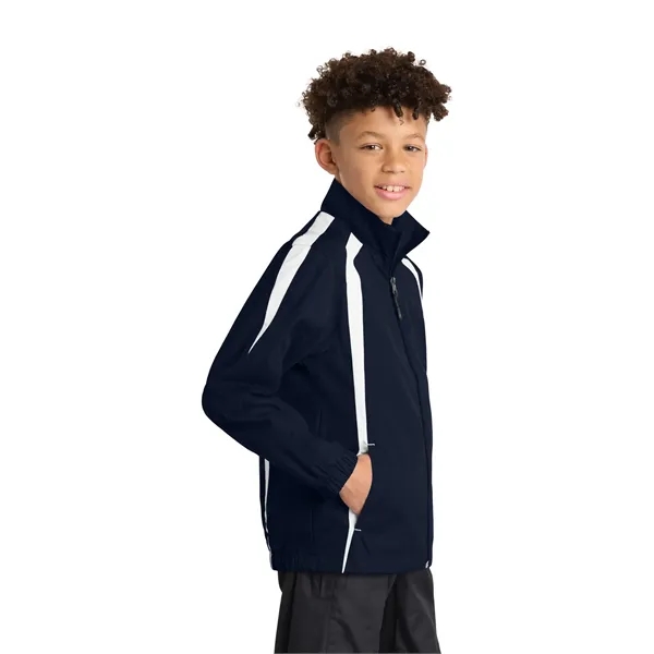Sport-Tek Youth Colorblock Raglan Jacket. - Sport-Tek Youth Colorblock Raglan Jacket. - Image 17 of 24