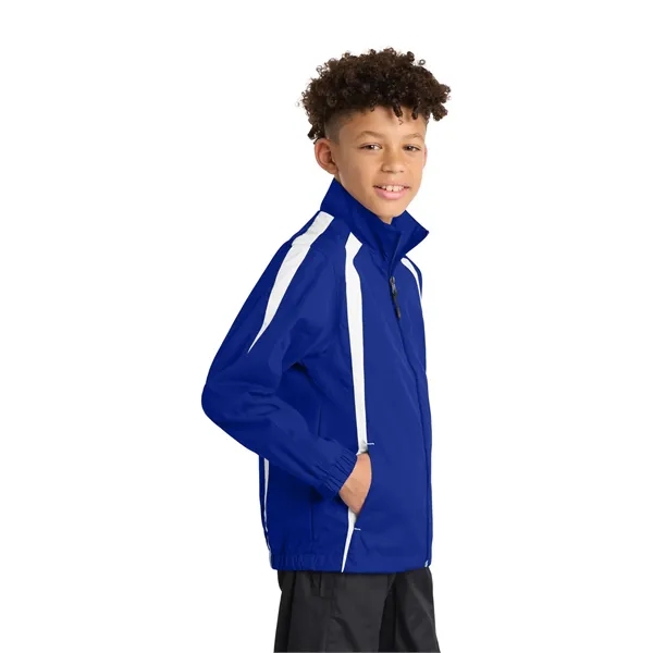 Sport-Tek Youth Colorblock Raglan Jacket. - Sport-Tek Youth Colorblock Raglan Jacket. - Image 22 of 24