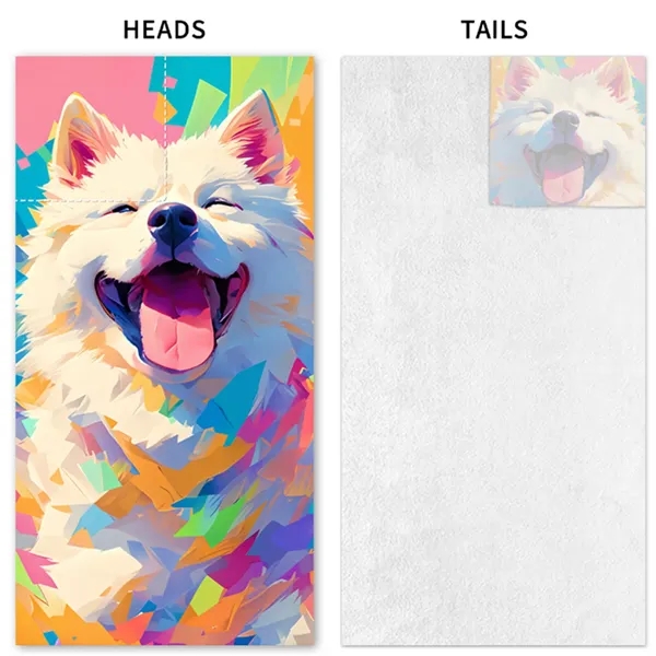 2 in 1 Foldable Beach Towel Drawstring Backpack - 2 in 1 Foldable Beach Towel Drawstring Backpack - Image 1 of 6