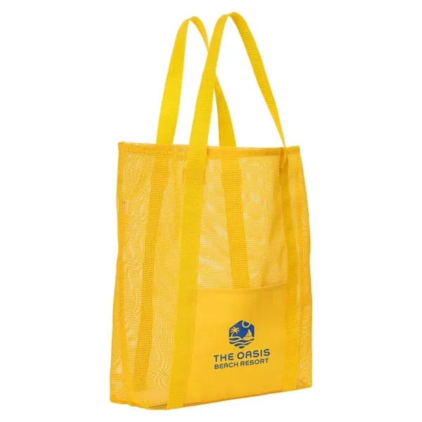 Belle Mare Beach Mesh Tote Bag - Belle Mare Beach Mesh Tote Bag - Image 4 of 7
