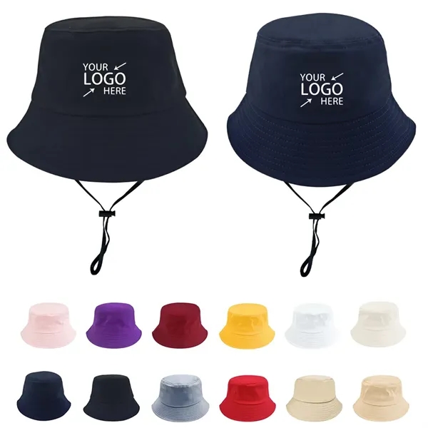 Customized Summer Solid Color Cotton Bucket Hat - Customized Summer Solid Color Cotton Bucket Hat - Image 0 of 7
