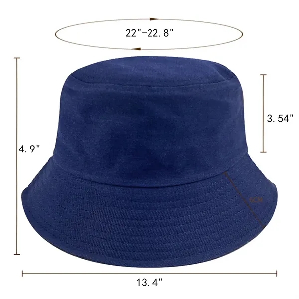 Customized Summer Solid Color Cotton Bucket Hat - Customized Summer Solid Color Cotton Bucket Hat - Image 1 of 7