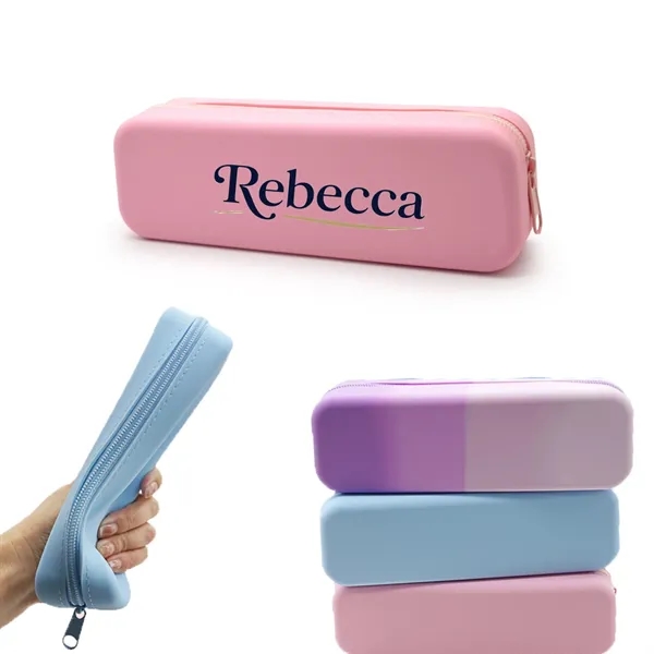 Customized silicone large capacity pencil case - Customized silicone large capacity pencil case - Image 0 of 4