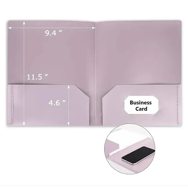 Plastic Document Organizer Folder with Business Card Slot - Plastic Document Organizer Folder with Business Card Slot - Image 1 of 5
