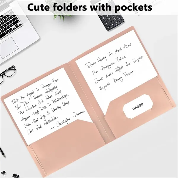 Plastic Document Organizer Folder with Business Card Slot - Plastic Document Organizer Folder with Business Card Slot - Image 5 of 5