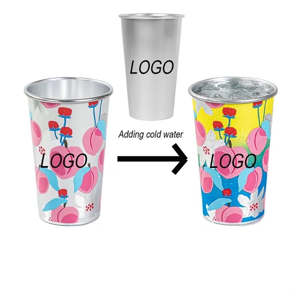Cool-Touch Cold-Reactive Color-Shifting Aluminum Cup - Cool-Touch Cold-Reactive Color-Shifting Aluminum Cup - Image 0 of 1