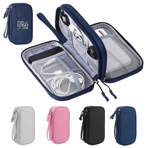 Electronics Travel Organizer Bag with Multiple Compartments - Electronics Travel Organizer Bag with Multiple Compartments - Image 0 of 5