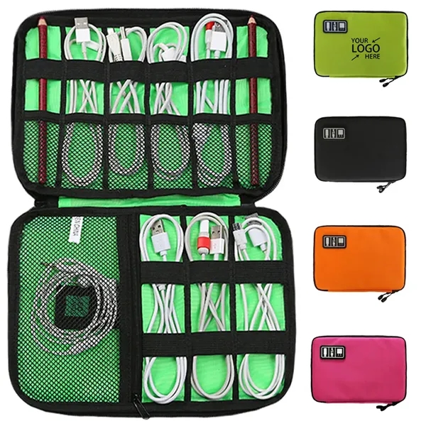 Travel Electronics Organizer Bag with Large Storage Capacity - Travel Electronics Organizer Bag with Large Storage Capacity - Image 0 of 5