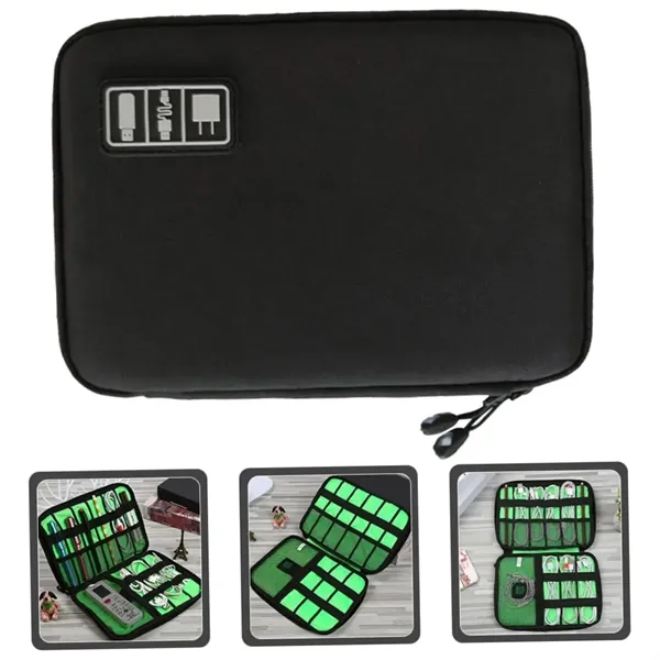 Travel Electronics Organizer Bag with Large Storage Capacity - Travel Electronics Organizer Bag with Large Storage Capacity - Image 3 of 5