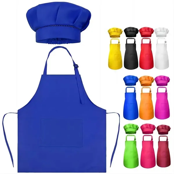 Kids Aprons Chef Hats Set - Kids Aprons Chef Hats Set - Image 1 of 6