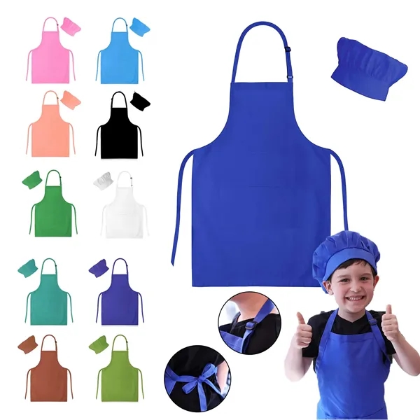 Kids Aprons Chef Hats Set - Kids Aprons Chef Hats Set - Image 0 of 6