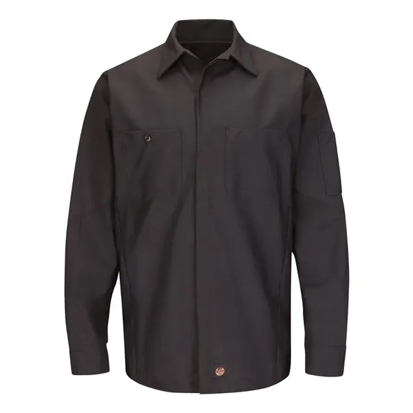 Red Kap Men's Tall Long Sleeve Automotive Crew Shirt - Red Kap Men's Tall Long Sleeve Automotive Crew Shirt - Image 9 of 15
