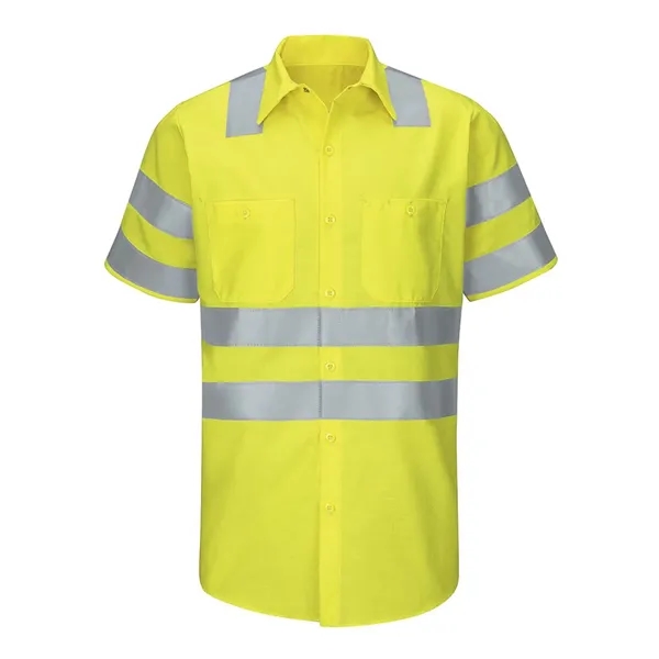Red Kap Men's Enhanced & Hi-Visibility Work Shirt - Red Kap Men's Enhanced & Hi-Visibility Work Shirt - Image 1 of 10