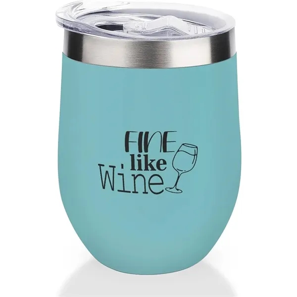 12 oz Vacuum Insulated Wine Tumbler Cup - 12 oz Vacuum Insulated Wine Tumbler Cup - Image 2 of 3