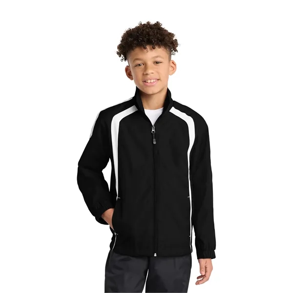 Sport-Tek Youth Colorblock Raglan Jacket. - Sport-Tek Youth Colorblock Raglan Jacket. - Image 5 of 24
