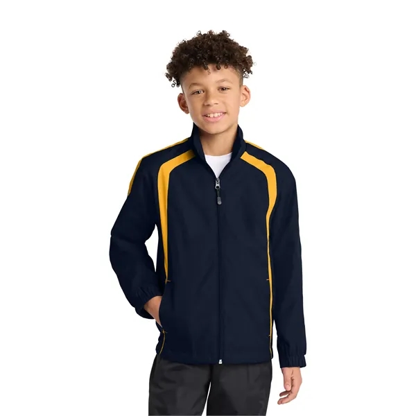 Sport-Tek Youth Colorblock Raglan Jacket. - Sport-Tek Youth Colorblock Raglan Jacket. - Image 10 of 24