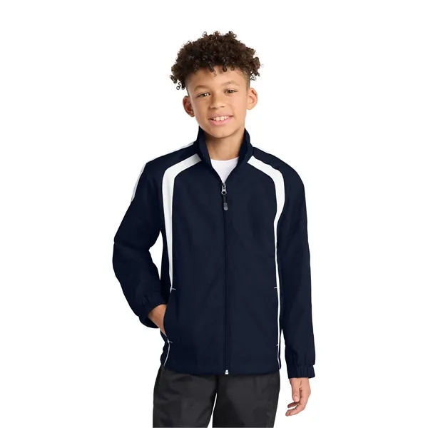 Sport-Tek Youth Colorblock Raglan Jacket. - Sport-Tek Youth Colorblock Raglan Jacket. - Image 15 of 24