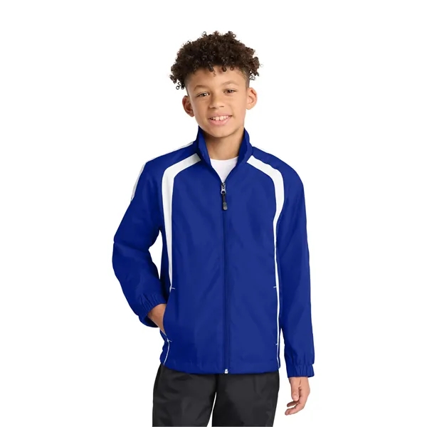 Sport-Tek Youth Colorblock Raglan Jacket. - Sport-Tek Youth Colorblock Raglan Jacket. - Image 20 of 24