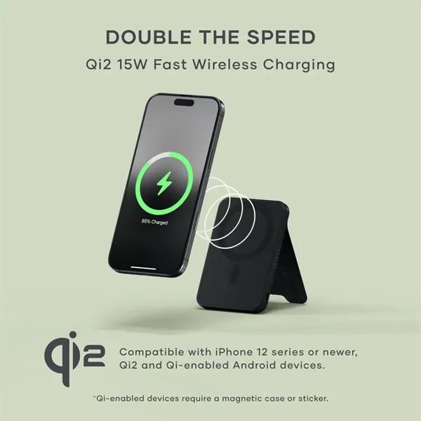 SATECHI® Qi2 5K Magnetic Power Bank w/Stand - SATECHI® Qi2 5K Magnetic Power Bank w/Stand - Image 3 of 10