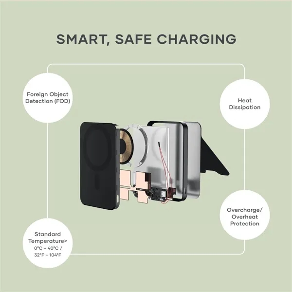 SATECHI® Qi2 5K Magnetic Power Bank w/Stand - SATECHI® Qi2 5K Magnetic Power Bank w/Stand - Image 4 of 10