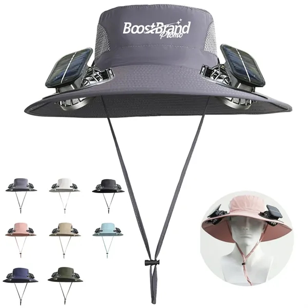 Ventilated Solar Powered Fan Hat for Sun Protection - Ventilated Solar Powered Fan Hat for Sun Protection - Image 0 of 4