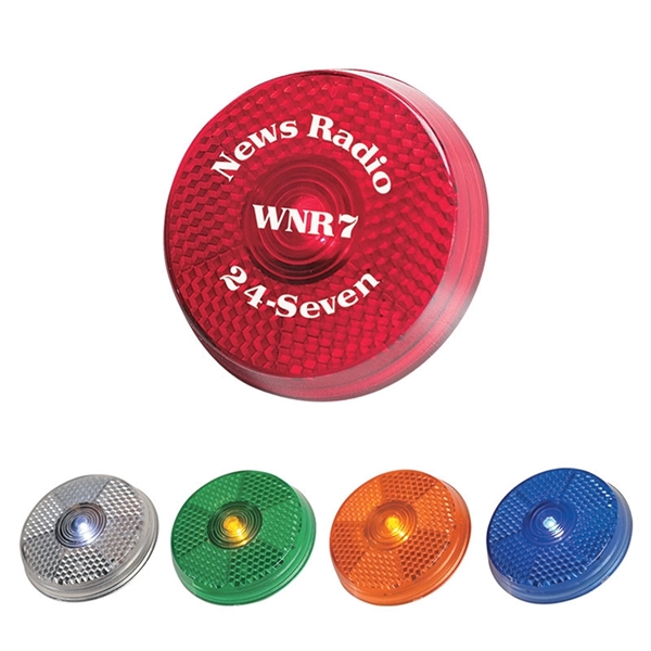 Round Blinking Safety Light With Back Clip - Round Blinking Safety Light With Back Clip - Image 1 of 2