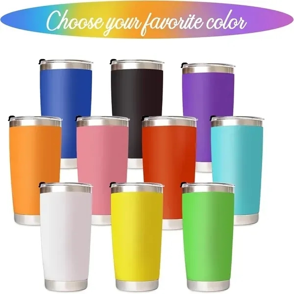 20Oz Custom Tumbler with Lid Insulated Travel Coffee Mug - 20Oz Custom Tumbler with Lid Insulated Travel Coffee Mug - Image 1 of 2
