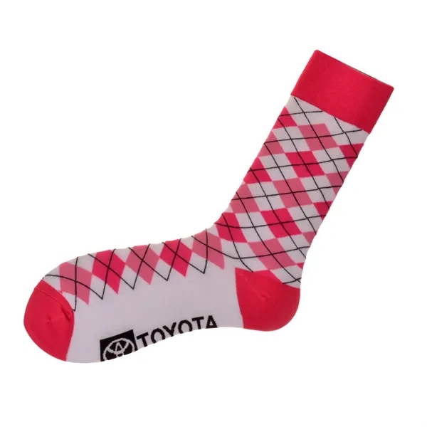 Custom Knit Dress Socks - Up to 6 Pantone Matched Colors - Custom Knit Dress Socks - Up to 6 Pantone Matched Colors - Image 7 of 10