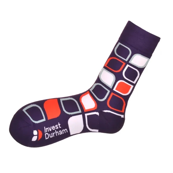 Custom Knit Dress Socks - Up to 6 Pantone Matched Colors - Custom Knit Dress Socks - Up to 6 Pantone Matched Colors - Image 1 of 10