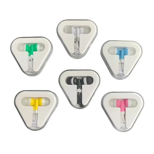 Colorful In Ear Headphones With Tangle Free Cord Case - Colorful In Ear Headphones With Tangle Free Cord Case - Image 2 of 9
