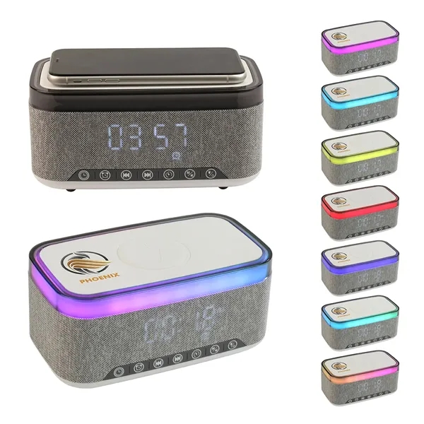 Sunset 20W Stereo Speaker with White Noise, Clock, Radio, an