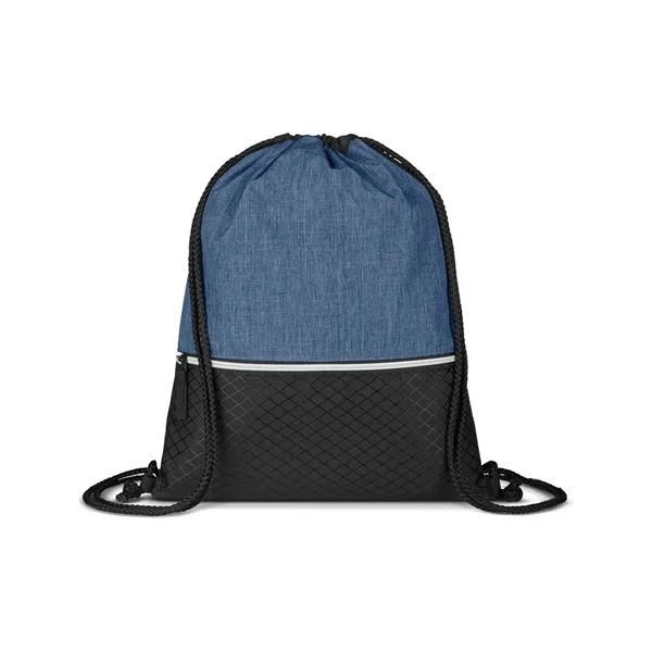 Crosshatch Heather Drawstring Backpack - Crosshatch Heather Drawstring Backpack - Image 9 of 9