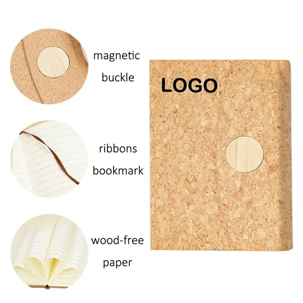 Sustainable Cork Notebook with Magnetic Closure - Sustainable Cork Notebook with Magnetic Closure - Image 0 of 1