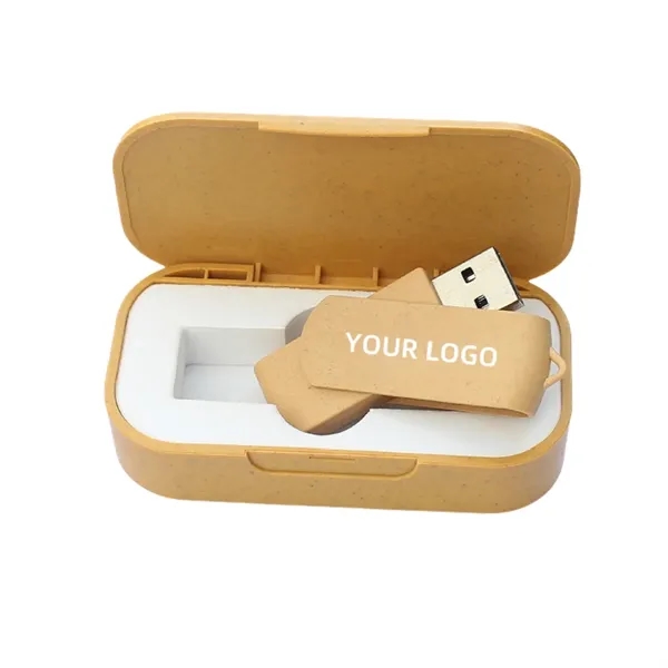 Wheat Straw Swivel USB Drive 16GB - Wheat Straw Swivel USB Drive 16GB - Image 0 of 2