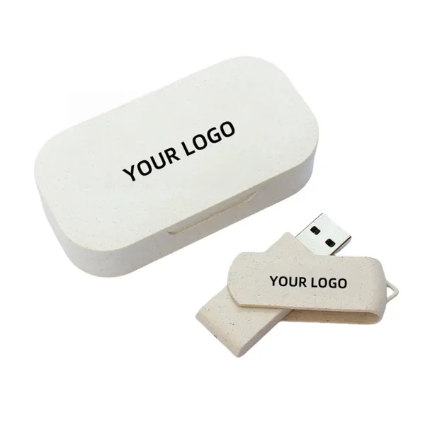Wheat Straw Swivel USB Drive 16GB - Wheat Straw Swivel USB Drive 16GB - Image 2 of 2