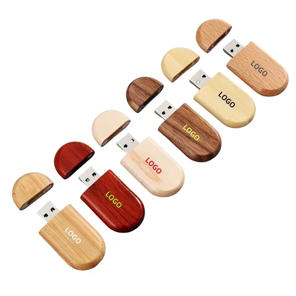 Oval Bamboo Cap USB Drive 16GB - Oval Bamboo Cap USB Drive 16GB - Image 0 of 3