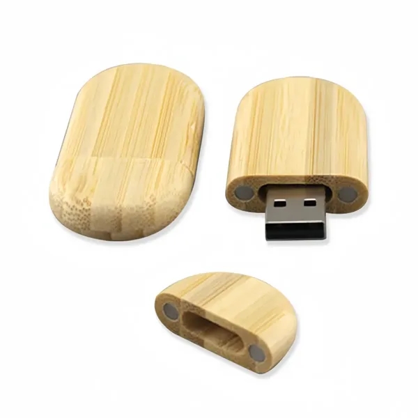 Oval Bamboo Cap USB Drive 16GB - Oval Bamboo Cap USB Drive 16GB - Image 3 of 3