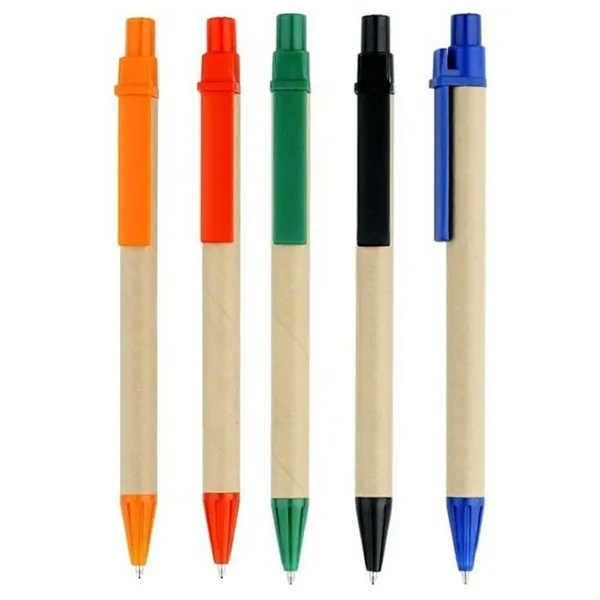 Eco-Friendly Kraft Paper Click Ballpoint Pen - Eco-Friendly Kraft Paper Click Ballpoint Pen - Image 1 of 1