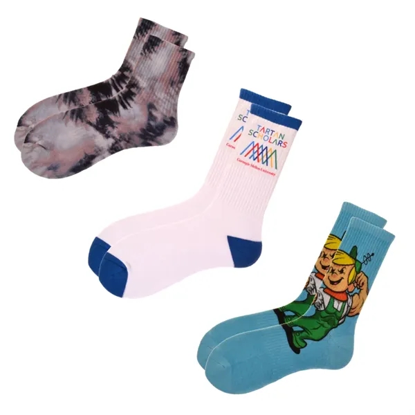Tru Colour Crew Socks - Full Color DTG Print, Cotton Blend - Tru Colour Crew Socks - Full Color DTG Print, Cotton Blend - Image 0 of 4