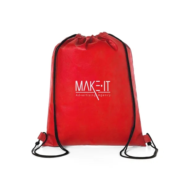Hexagon Pattern Non-Woven Drawstring Backpack - Hexagon Pattern Non-Woven Drawstring Backpack - Image 0 of 2
