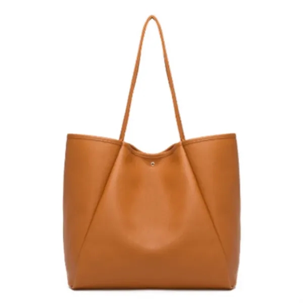 Oversize Leather Tote Women Weekender Bag,Shopper Handbag Tr - Oversize Leather Tote Women Weekender Bag,Shopper Handbag Tr - Image 3 of 7