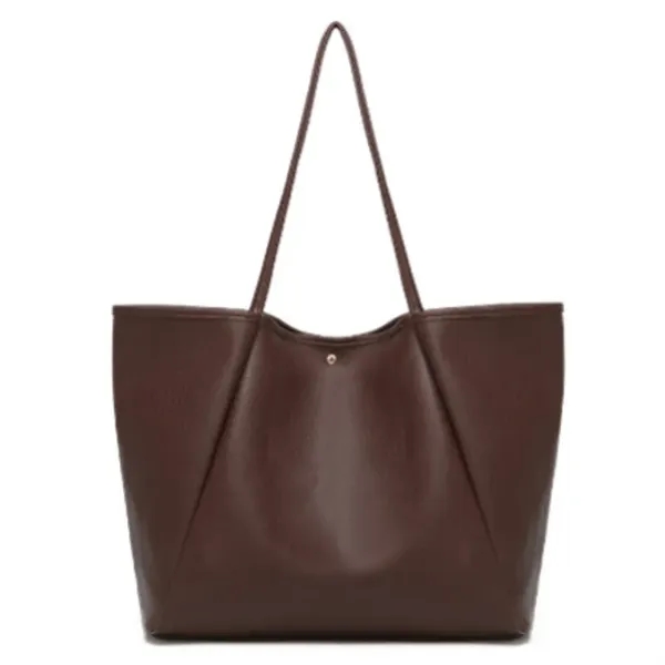 Oversize Leather Tote Women Weekender Bag,Shopper Handbag Tr - Oversize Leather Tote Women Weekender Bag,Shopper Handbag Tr - Image 4 of 7