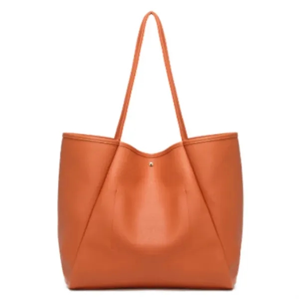 Oversize Leather Tote Women Weekender Bag,Shopper Handbag Tr - Oversize Leather Tote Women Weekender Bag,Shopper Handbag Tr - Image 6 of 7