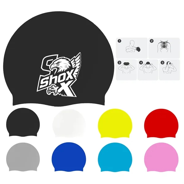 MOQ 20 Silicone Waterproof Swimming Cap - MOQ 20 Silicone Waterproof Swimming Cap - Image 0 of 9