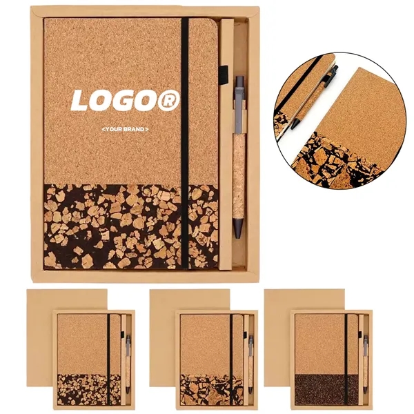 In Stock Eco Cork Coffee Ground Notebook Pen Gift Set - In Stock Eco Cork Coffee Ground Notebook Pen Gift Set - Image 0 of 6