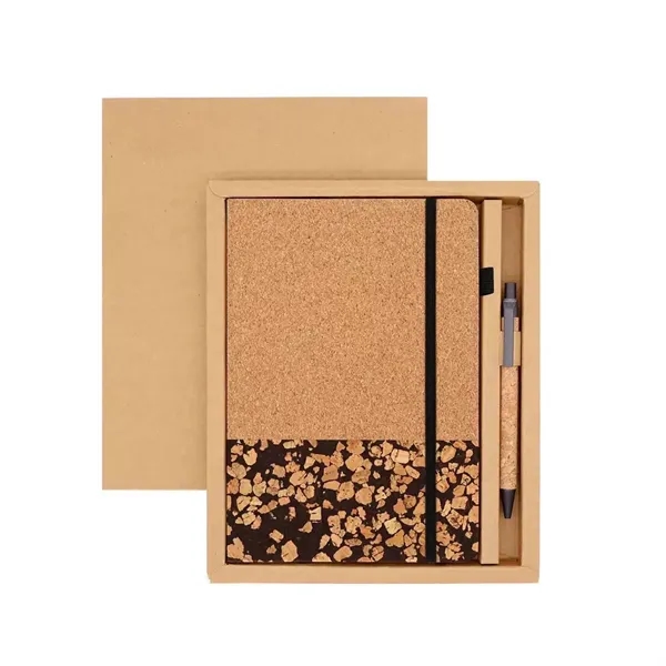 In Stock Eco Cork Coffee Ground Notebook Pen Gift Set - In Stock Eco Cork Coffee Ground Notebook Pen Gift Set - Image 4 of 6