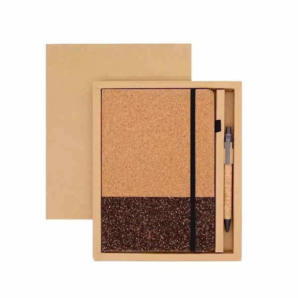 In Stock Eco Cork Coffee Ground Notebook Pen Gift Set - In Stock Eco Cork Coffee Ground Notebook Pen Gift Set - Image 5 of 6