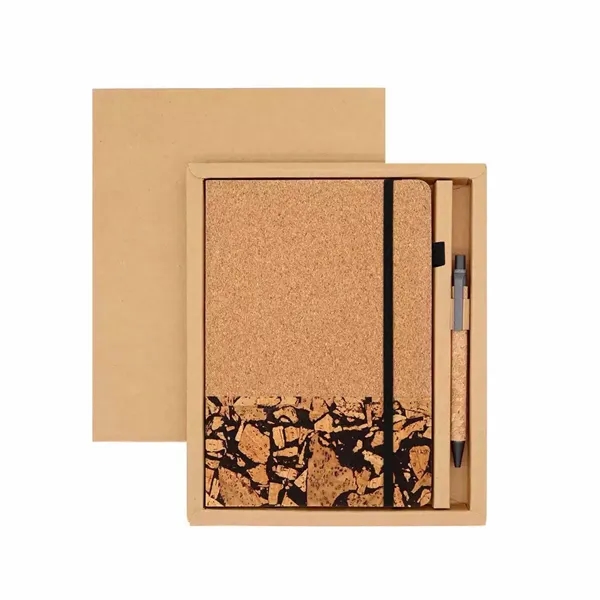 In Stock Eco Cork Coffee Ground Notebook Pen Gift Set - In Stock Eco Cork Coffee Ground Notebook Pen Gift Set - Image 6 of 6